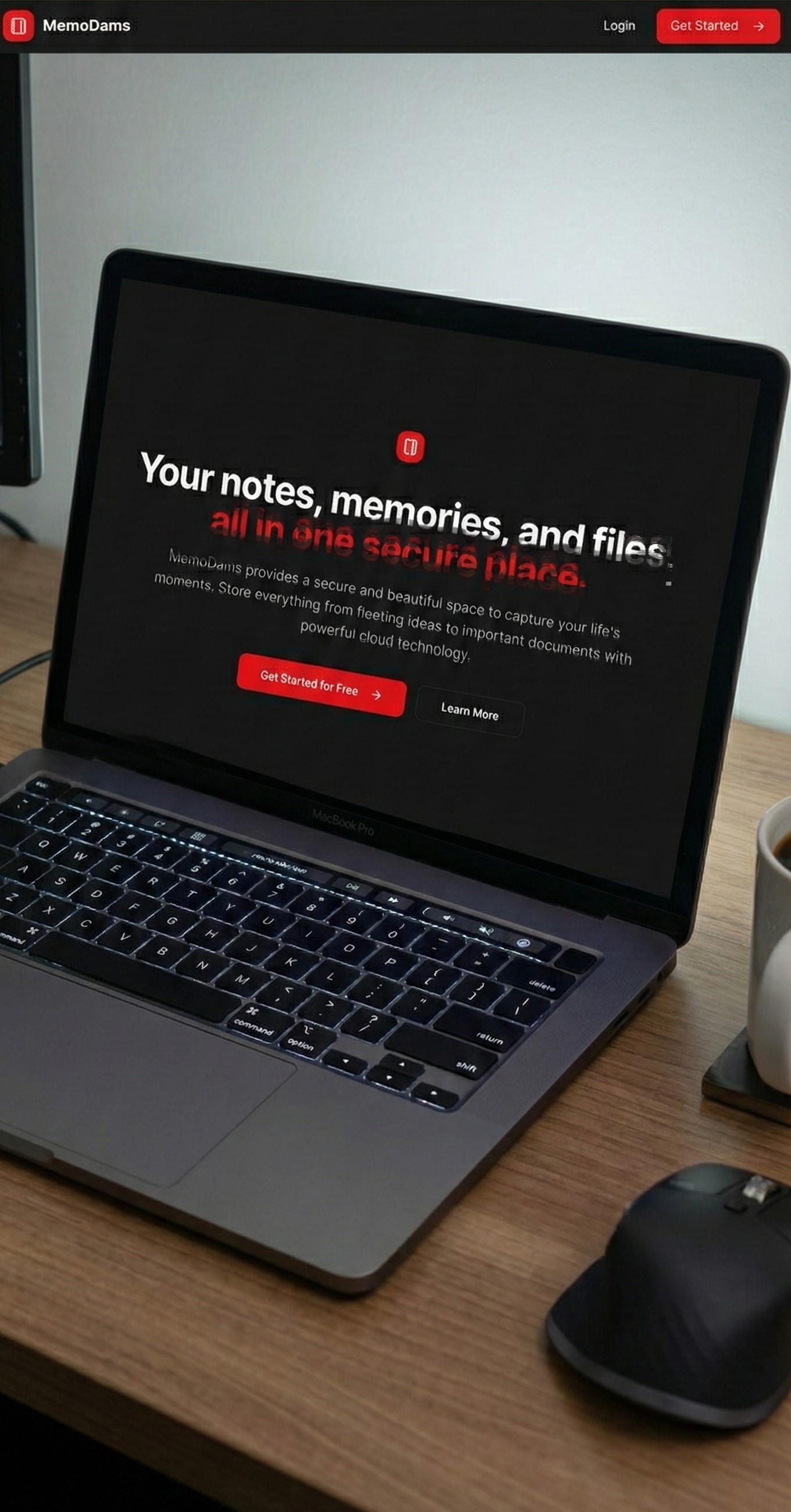 MemoDams App Interface